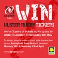 Win Ulster Rugby Tickets With JP Corry