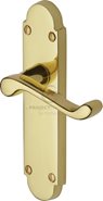 Hertiage Brass Milton Handle On Latch Plate Brass