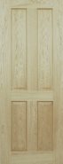 4 Panel Colonial Internal Door Sanded - White Oak