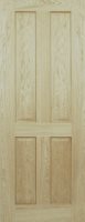 4 Panel Colonial Internal Door Sanded - White Oak
