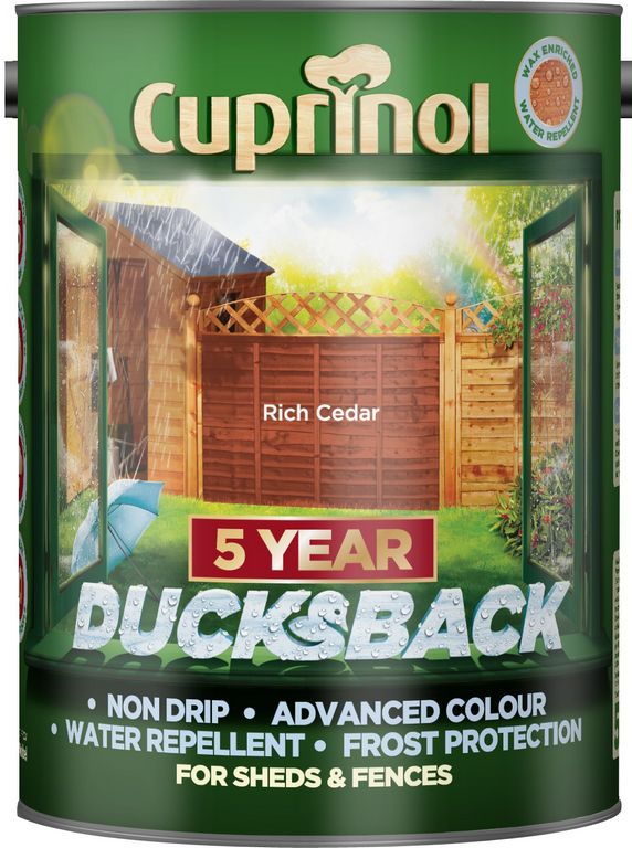 Cuprinol Ducks Back Fence Treatment - Rich Cedar