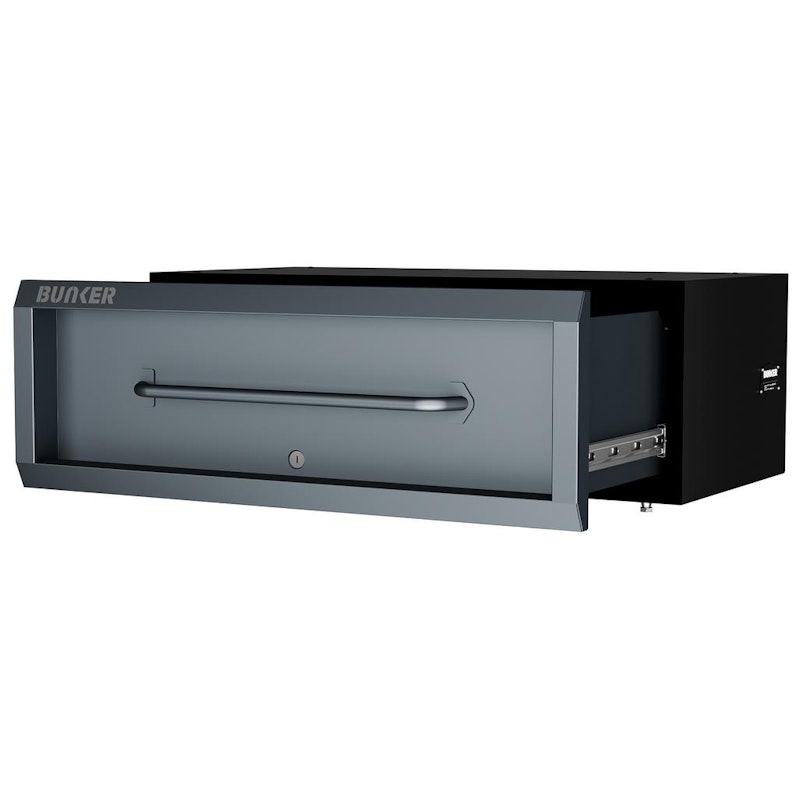 Bunker Secure Storage Box Drawer Wide Stackable Grey