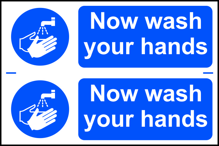 Cent Sign Now Wash Your Hands