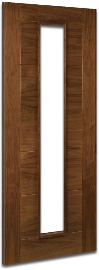 Pre-Finish Walnut Ladder Glazed Door