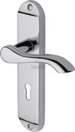 Sorrento Aurora Handle On Lock Plate Polished Chrome