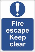 Cent Sign Fire Escape Keep Clear