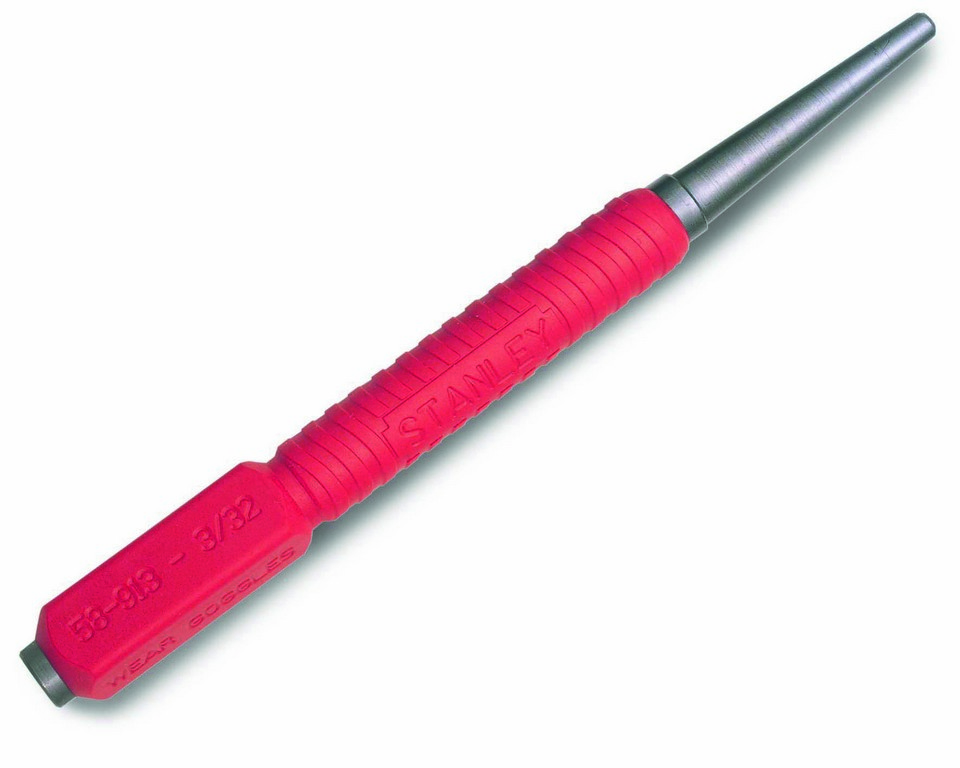 Stanley Dynagrip Nail Punch 3/32In (0-58-913) - Red