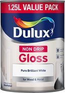 Dulux 1.25 Ltr Dulux Paint Non Drip Gloss - Brilliant White