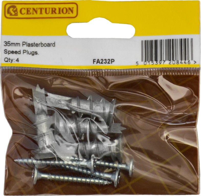 Centurion Plasterboard Speed Plugs Metal