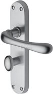 Sorrento Donna Handle On Bathroom Plate Satin Chrome