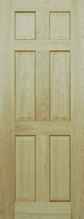 6 Panel Colonial Internal Door Sanded - White Oak