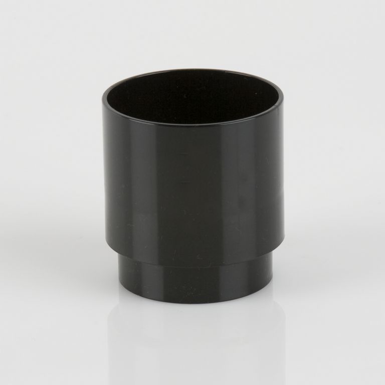 Brett Martin Round Rainwater Downpipe Connect - Black