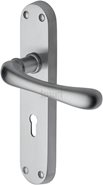 Sorrento Donna Handle On Lock Plate Satin Chrome