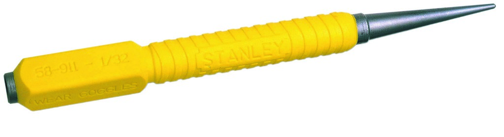 Stanley Dynagrip Nail Punch 1/32In - Yellow