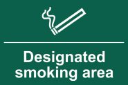 Cent Sign Designated Smoking Area