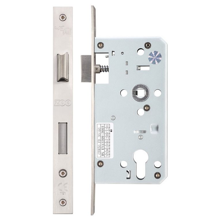 Zoo Din Euro Sash Lock S/Steel