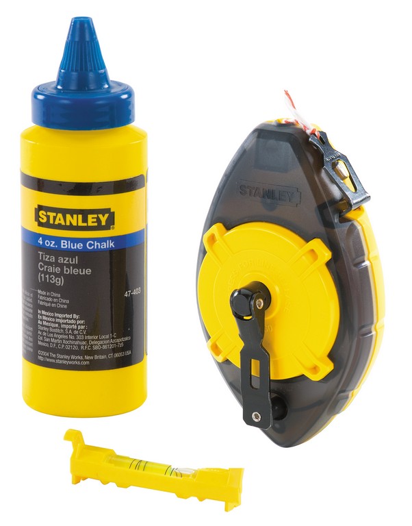 Stanley Powerwinder Chalk Line Set Reel+Level