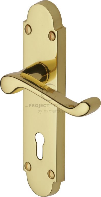 Hertiage Brass Milton Handle On Lock Plate Brass