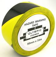 Olympic Adhesive Hazard Warning Tape - Red & White