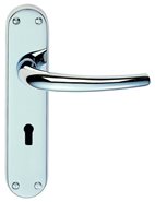 Euroline Lilla Handle On Lock Plate Polished Chrome