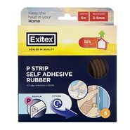 Exitex Draught Seal P Strip (Roll) - Brown
