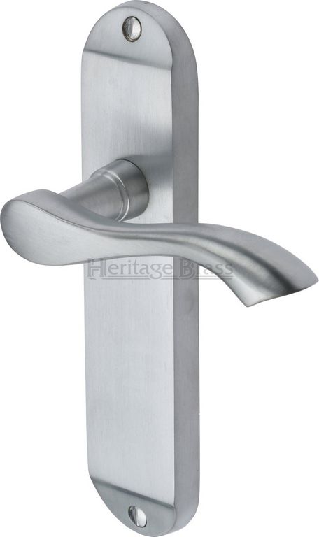 Hertiage Brass Small Algarve Handle Latch Satin Chrome
