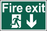 Cent Sign Fire Exit Arrow Down