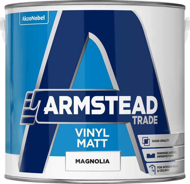 Armstead 5 Ltr Trade Paint Vinyl Matt - Magnolia
