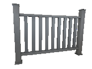 Woodgrain Composite Deck - Railing Kit Grey