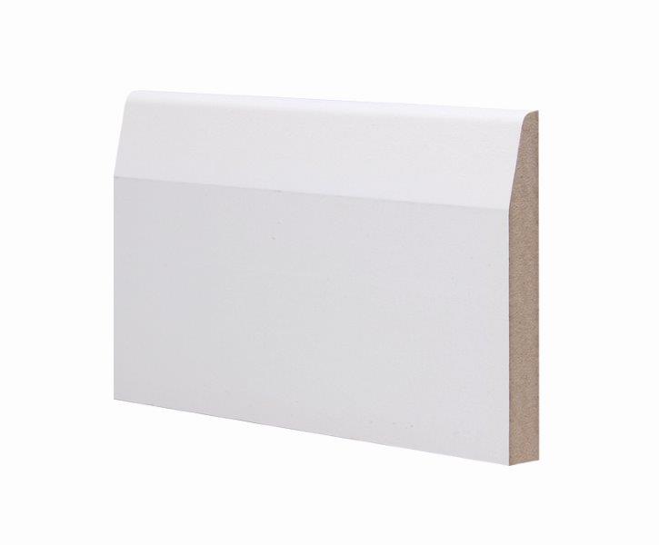 Skirting/Architrave Mdf - White Primed Chamfered & Round