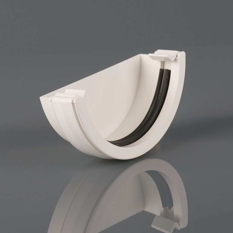 Brett Martin Round Rainwater External Stop End - White