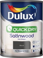 Dulux 750 ml Dulux Quick Dry Paint Satinwood - Black