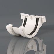 Brett Martin Round Rainwater Gutter Union - White