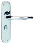 Euroline Lilla Handle On Bathroom Plate Polished Chrome