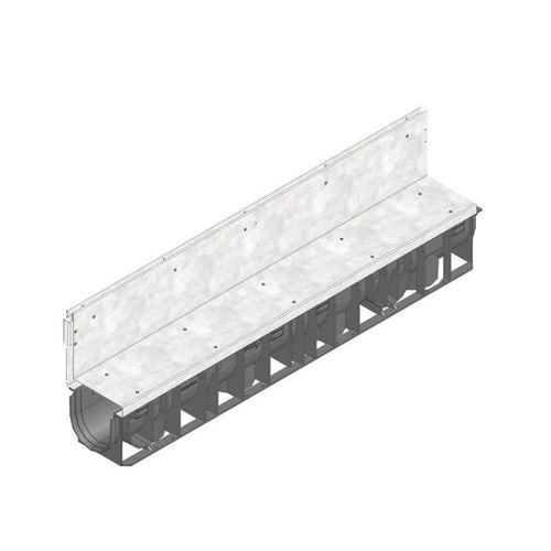 Hauraton Block Slot100   - Channel with Galvanised Grate