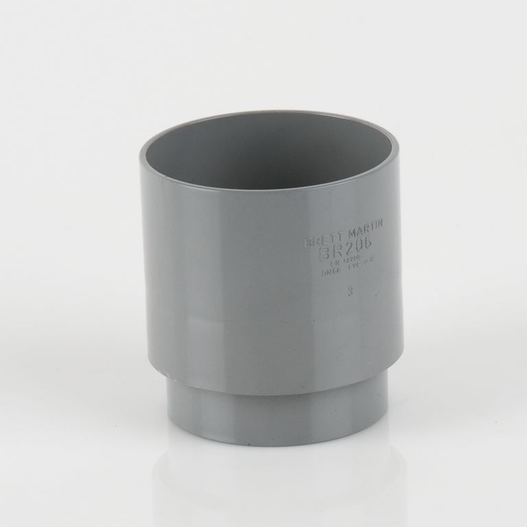 Brett Martin Round Rainwater Downpipe Connect - Grey