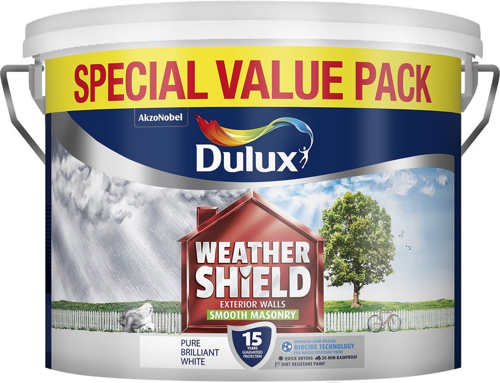 Dulux 7.5 Ltr Dulux Paint Weathershield - Brilliant White
