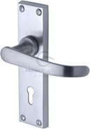 Hertiage Brass Avon Handle On Lock Plate Satin Chrome