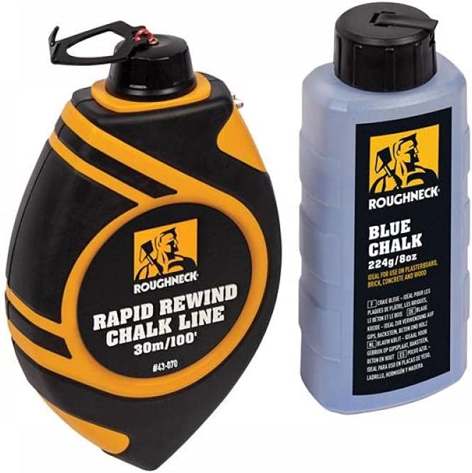 Roughneck Rapid Rewind Chalk Line Set 30m