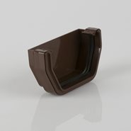 Brett Martin Square Rainwater External Stop End - Brown