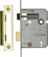 JPC Sash Lock 3 Lever Brass