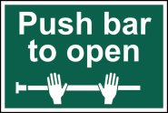 Cent Sign Push Bar To Open