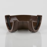 Brett Martin Round Rainwater Gutter Angle - Brown