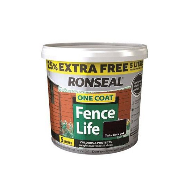 Ronseal Fencelife - 1 Coat - Tudor Black Oak