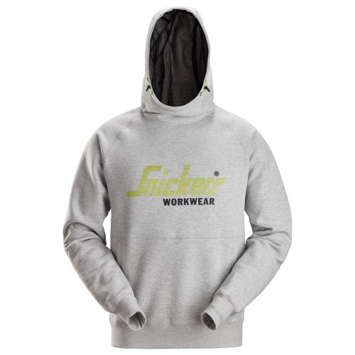 SNICKERS Workwear Logo Hoodie  Grey
