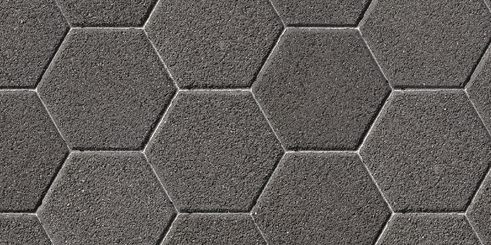 Kilsaran Paviors Hexo Block Black Granite