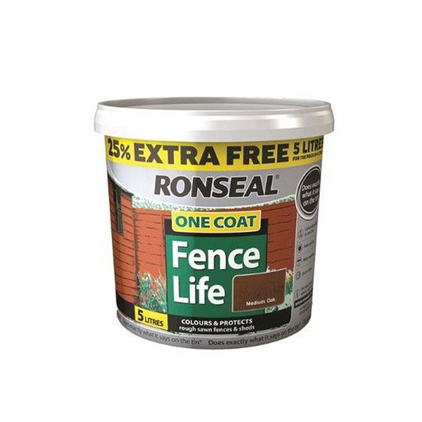 Ronseal Fencelife - 1 Coat - Medium Oak