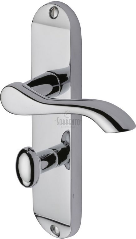 Sorrento Aurora Handle On Bathroom Plate Polished Chrome