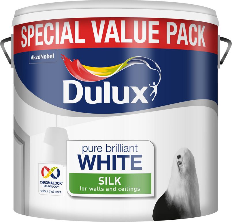 Dulux 6 Ltr Dulux Paint Silk Emulsion - White