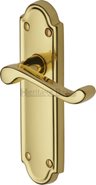 Hertiage Brass Meridian Handle On Latch Plate Brass